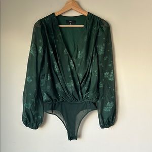 NWOT Lulu's Green Floral Women's Bodysuit Size XS